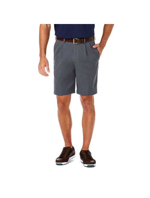 Men's Haggar Cool 18 PRO Straight-Fit Solid Pleated Shorts