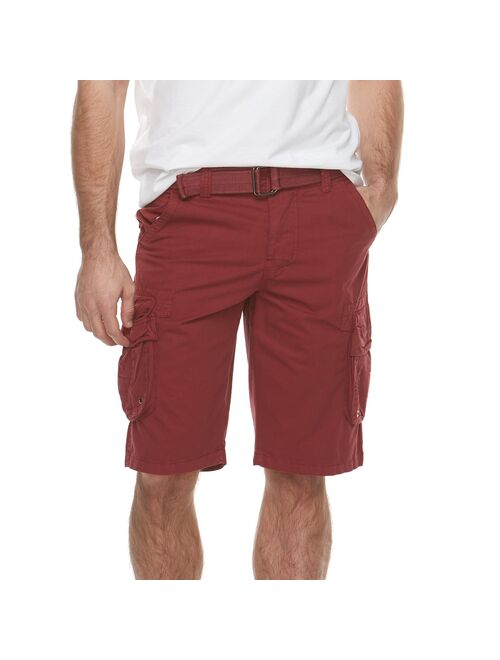 Men's RawX Regular-Fit Belted Cargo Shorts