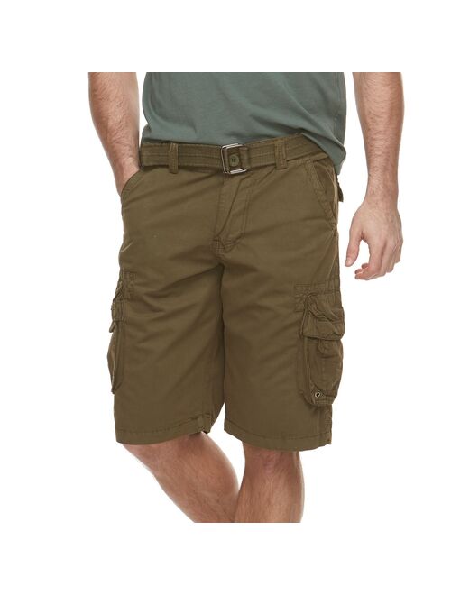 Men's RawX Regular-Fit Belted Cargo Shorts