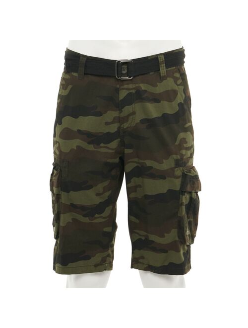 Men's RawX Regular-Fit Belted Cargo Shorts