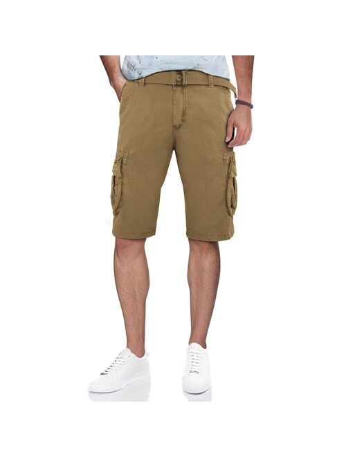 Men's RawX Regular-Fit Belted Cargo Shorts