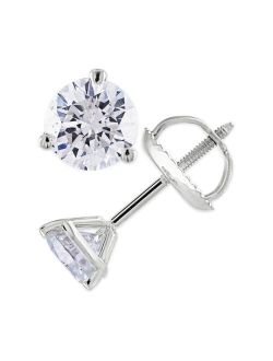 MACY'S Diamond Stud Earrings (1/4 ct. t.w.) in 14K White Gold