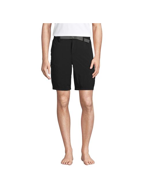 lands end Men's Lands' End Outrigger Quick-Dry 9-inch Belted Cargo Swim Trunks