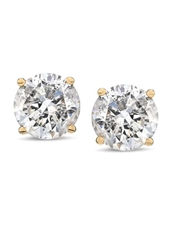 Amazon Collection Certified 14K Diamond Stud Earring (1/4-2 cttw, J-K Color, I1-I2 Clarity