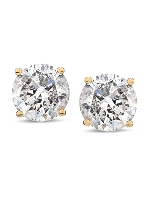 Amazon Collection Certified 14K Diamond Stud Earring (1/4-2 cttw, J-K Color, I1-I2 Clarity