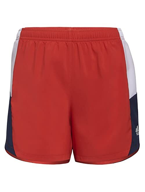 adidas Girls' Big Elastic Waistband Woven Short