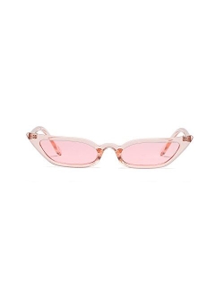 90s Vintage Retro Inspired Narrow Cateye Sunglasses for Women Skinny Small Fashion Cat Eye Glasses