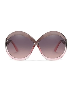 Large Circular Sunglasses for Women Retro Lennon Hippy Inspired Round Glasses