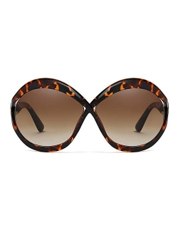 Large Circular Sunglasses for Women Retro Lennon Hippy Inspired Round Glasses