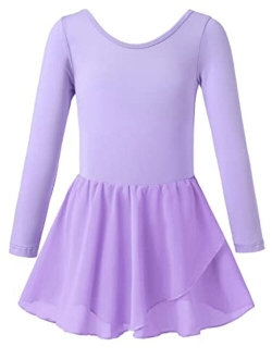 MERIABNY Girls Tank Leotards for Dance Solid Colors Ballet Tutu Dress for 3-9 Years