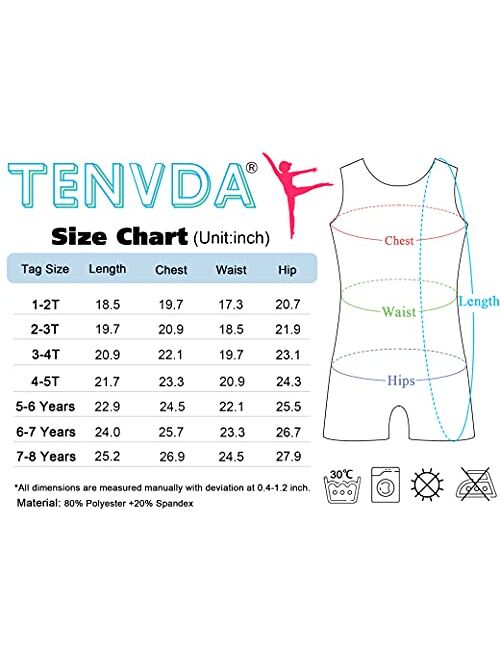 Tenvda Leotards for Girls Gymnastics Kids Children Biketard With Shorts Sparkly Unicorn Dance UnitardsMultiple Colors