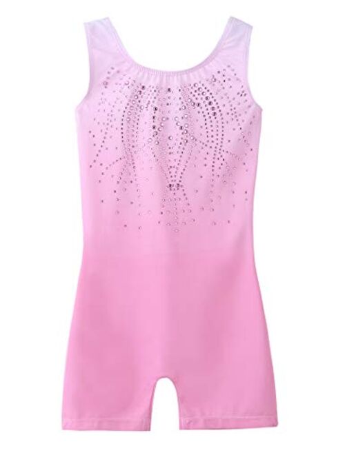 Zaclotre Kid Girls Gymnastic Leotard Sparkly Shiny Diamond Ballet Dance One Piece Outfit