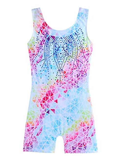 Zaclotre Kid Girls Gymnastic Leotard Sparkly Shiny Diamond Ballet Dance One Piece Outfit