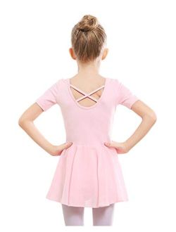 Stelle Girls Ballet Leotard Criss-Cross Back Skirted Dress for Dance, Gymnastics and Ballet (Toddler/Little Girl/Big Girl)
