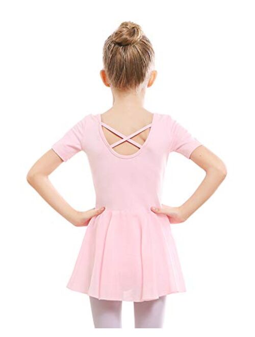 Stelle Girls Ballet Leotard Criss-Cross Back Skirted Dress for Dance, Gymnastics and Ballet (Toddler/Little Girl/Big Girl)