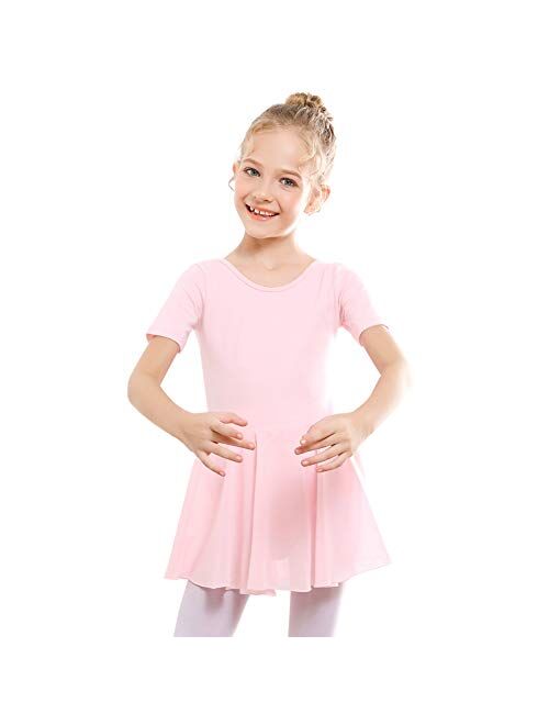 Stelle Girls Ballet Leotard Criss-Cross Back Skirted Dress for Dance, Gymnastics and Ballet (Toddler/Little Girl/Big Girl)