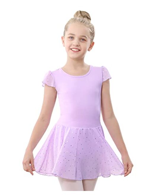 Stelle Girls Ballet Leotard Criss-Cross Back Skirted Dress for Dance, Gymnastics and Ballet (Toddler/Little Girl/Big Girl)