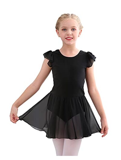 Stelle Girls Ballet Leotard Criss-Cross Back Skirted Dress for Dance, Gymnastics and Ballet (Toddler/Little Girl/Big Girl)