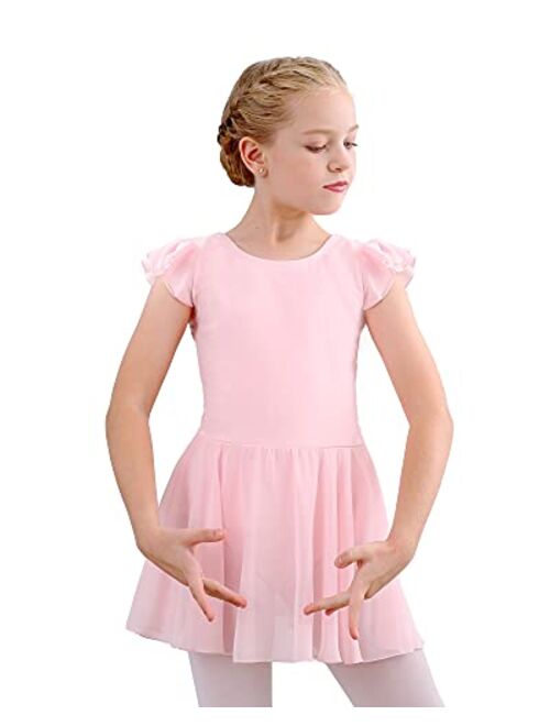 Stelle Girls Ballet Leotard Criss-Cross Back Skirted Dress for Dance, Gymnastics and Ballet (Toddler/Little Girl/Big Girl)