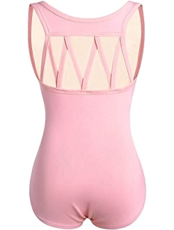 DANSHOW Tank Dance Leotards for Girls,Back M Straps