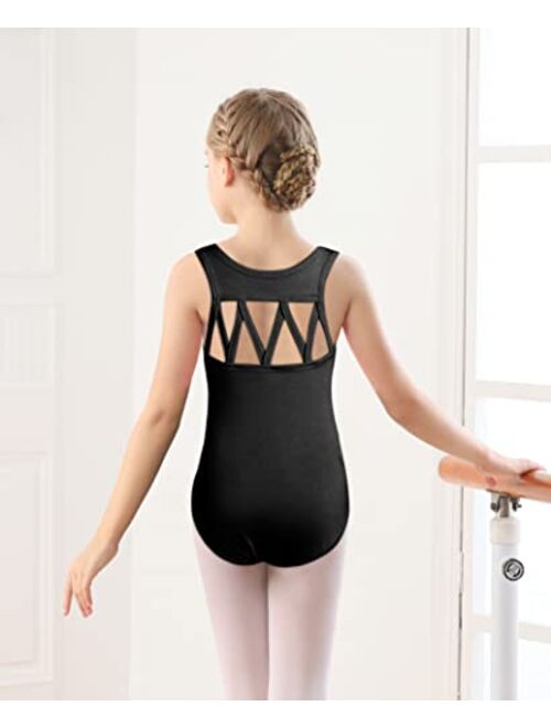 DANSHOW Tank Dance Leotards for Girls,Back M Straps