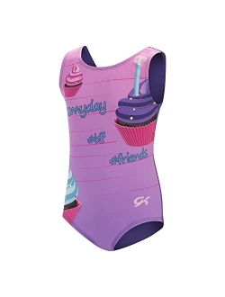 GK Stars Gymnastics & Dance Leotard for Girls and Toddlers - Activewear One Piece Outfit in Fun Colorful Prints