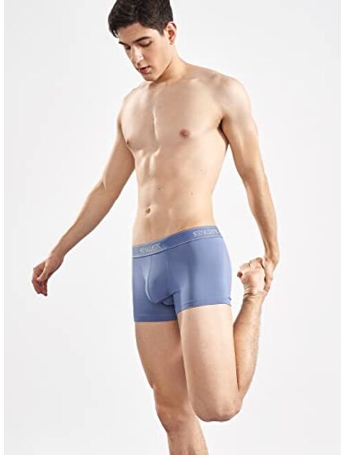 Separatec Men's Underwear Soft Micro Modal Dual Pouch Basic Trunks 3 Pack