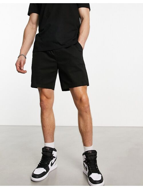 ASOS DESIGN 2 pack slim chino shorts in gray and black