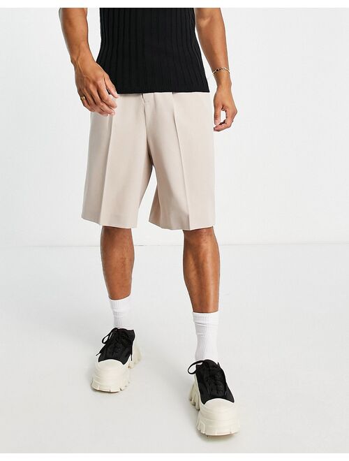 ASOS DESIGN smart Bermuda shorts in stone