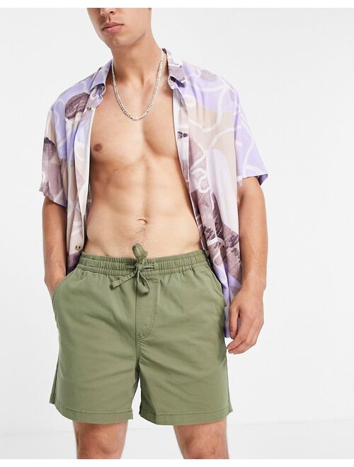 Jack & Jones Intelligence chino short with drawstring in khaki green