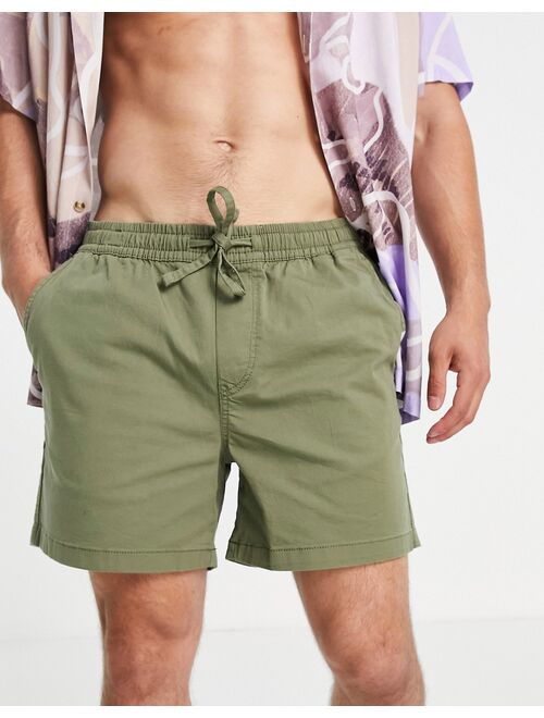 Jack & Jones Intelligence chino short with drawstring in khaki green