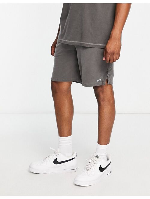 ASOS 4505 training shorts in oversized fit and pigment wash