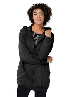 Women's Plus Size Zip Front Hoodie Jacket