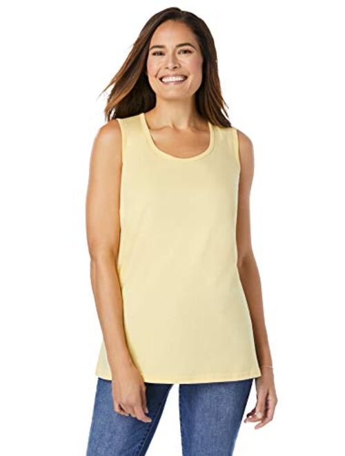 Woman Within Women's Plus Size Perfect Scoop-Neck Tank Top