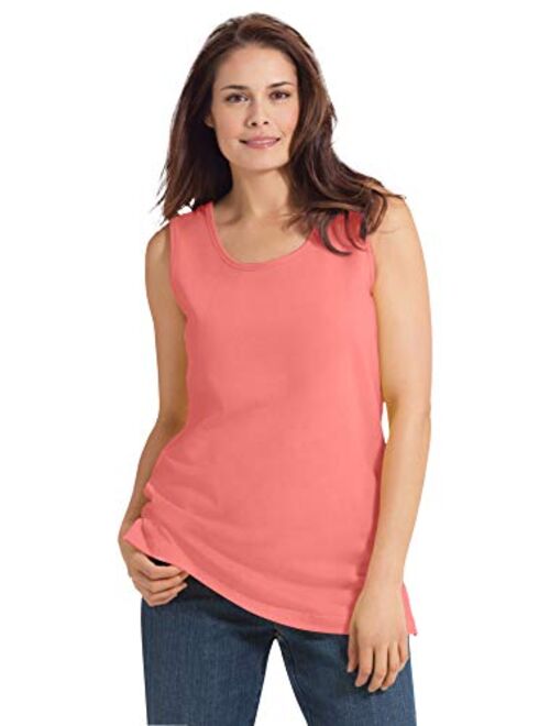 Woman Within Women's Plus Size Perfect Scoop-Neck Tank Top