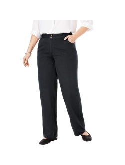 Women's Plus Size Wide Leg Cotton Jean