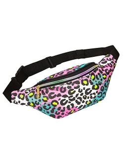 QtGirl Fanny Pack for Kids, Glitter Waist Bag Shiny Bags with Adjustable Belt for Children Sport Running, Camping, Trip