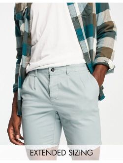 chino cigarette shorts in light blue