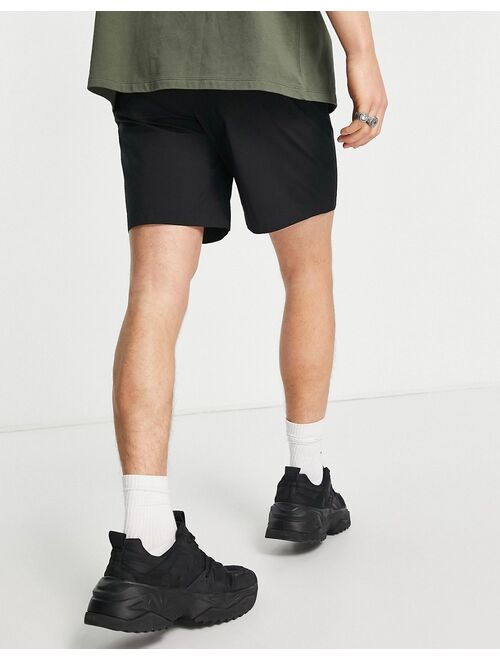 Jack & Jones Intelligence slim fit technical shorts in black