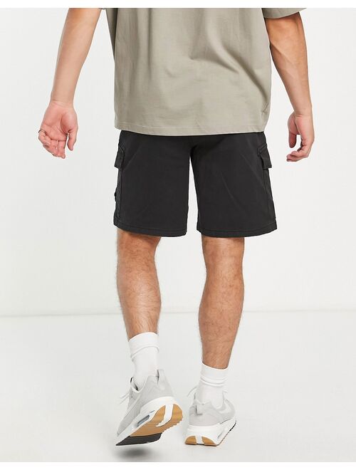 River Island ultimate cargo shorts in black