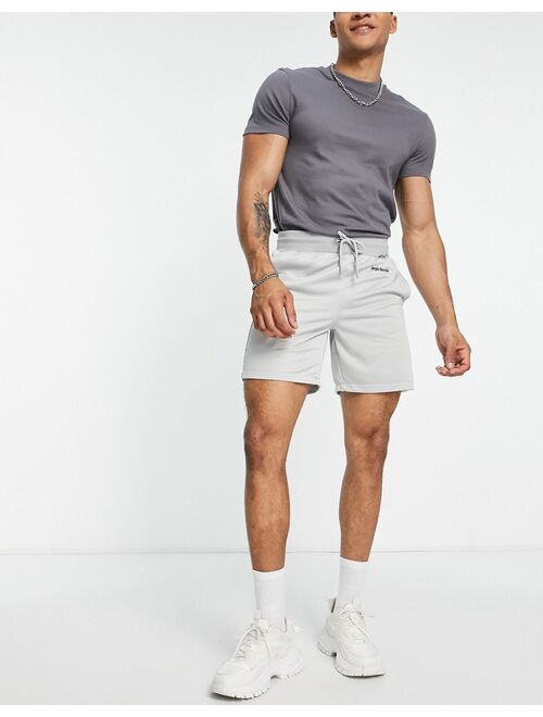 Sergio Tacchini check taping shorts in gray