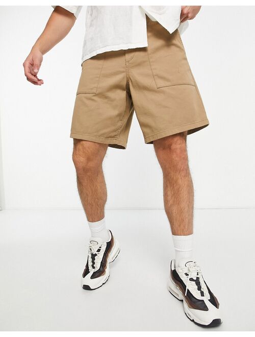 Farah Sepel patch twill shorts in beige