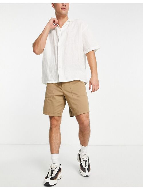 Farah Sepel patch twill shorts in beige