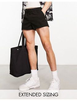 skinny chino shorts in shorter length in black