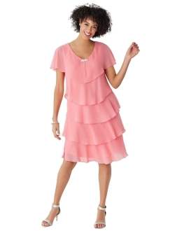 Women's Plus Size Three-Tier Dress