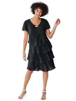 Women's Plus Size Three-Tier Dress