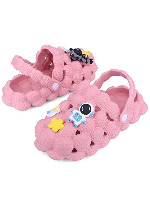 Flyswiso Kids Bubble Slides Boys Girls Bubble Shoes Clogs with Charms Funny Massage Golf Ball Shoes Beach Sandals House Slipper