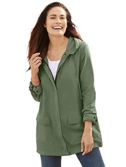 Women's Plus Size Lightweight Hooded Jacket