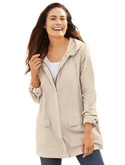 Women's Plus Size Lightweight Hooded Jacket