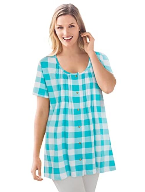 Woman Within Women's Plus Size A-Line Knit Tunic